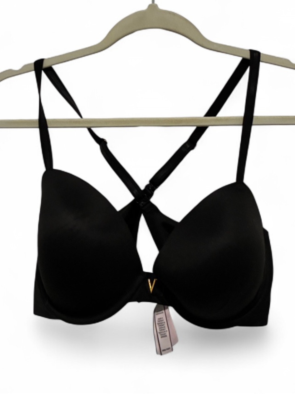 Victoria’s Secret Black Lined Demi Bra with Convertible Shoulder Straps